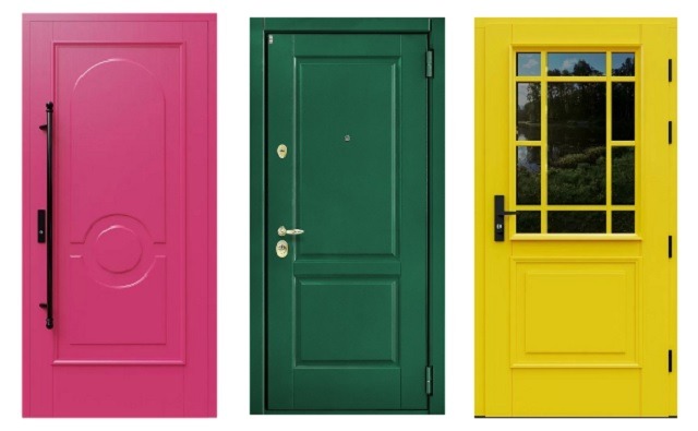 Модные цвета входных дверей